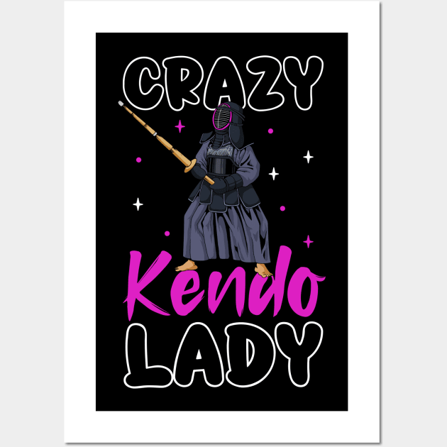 Crazy Kendo Lady - Kendo Wall Art by Modern Medieval Design